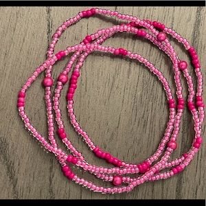 2pcs Barbie Pink Ankle Bracelet (Stretch)